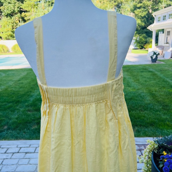 Banana Republic yellow pleated linen midi dress. Size small. NWT. - Picture 8 of 8